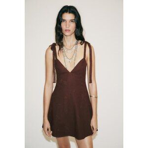 ZARA SHORT EMBROIDERED DRESS